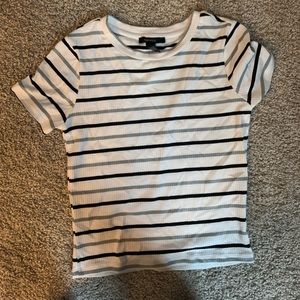 Forever 21 black, white and grey striped shirt!